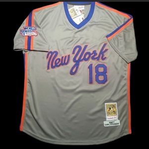 Darryl Strawberry Jersey New York Mets 1987 Throwback Stitched NEW With WS Patch